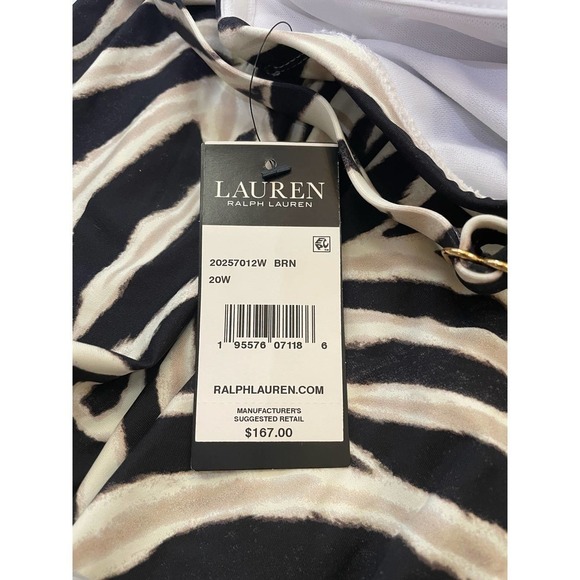 Ralph Lauren Women’s swimsuit Zebra Animal print Plus size 20W swim-dress boho - Picture 7 of 7